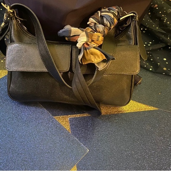 LONGCHAMP Frm FRANCE PEBBLED LEATHER BAGUETTE SHOULDER Crossbody Bag LUX - Picture 4 of 13